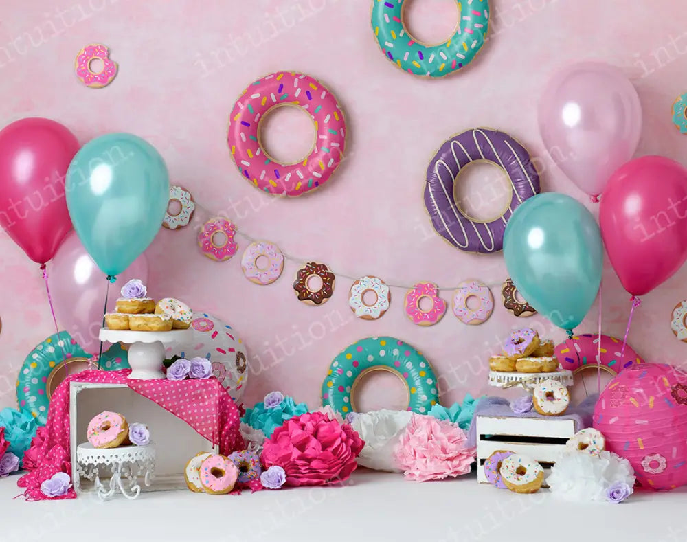 Donut Party Backdrop