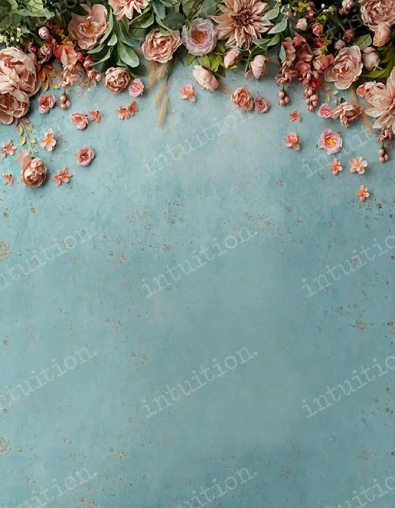 Floral Riviera Vertical / Canvas 7X9 Backdrop