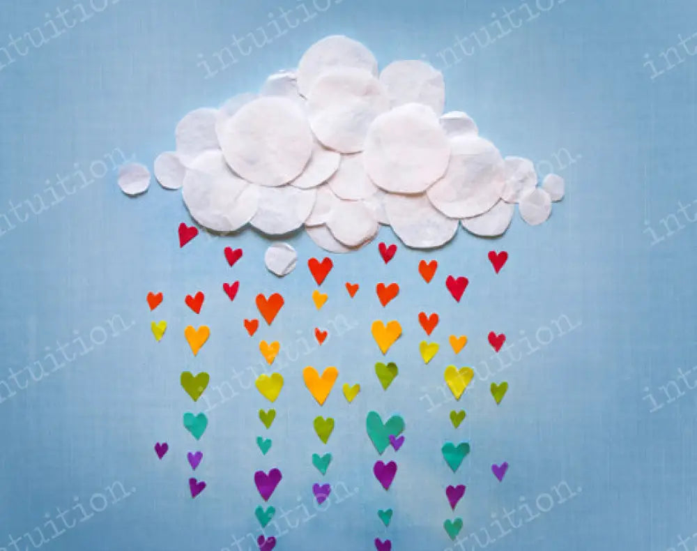 Free Shipping (Us Only) - 7X5 Fleece:: Raining Hearts Sale